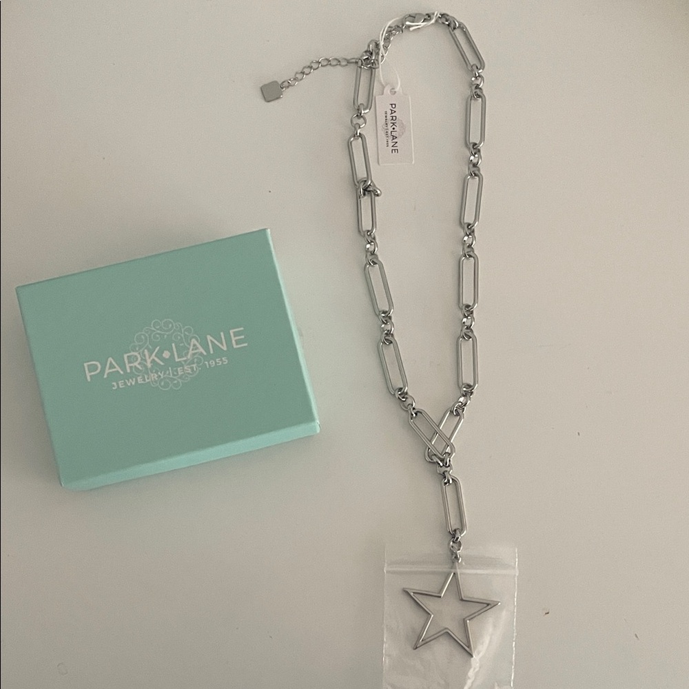 Park Lane Silver Chain Necklace with Star Pendant